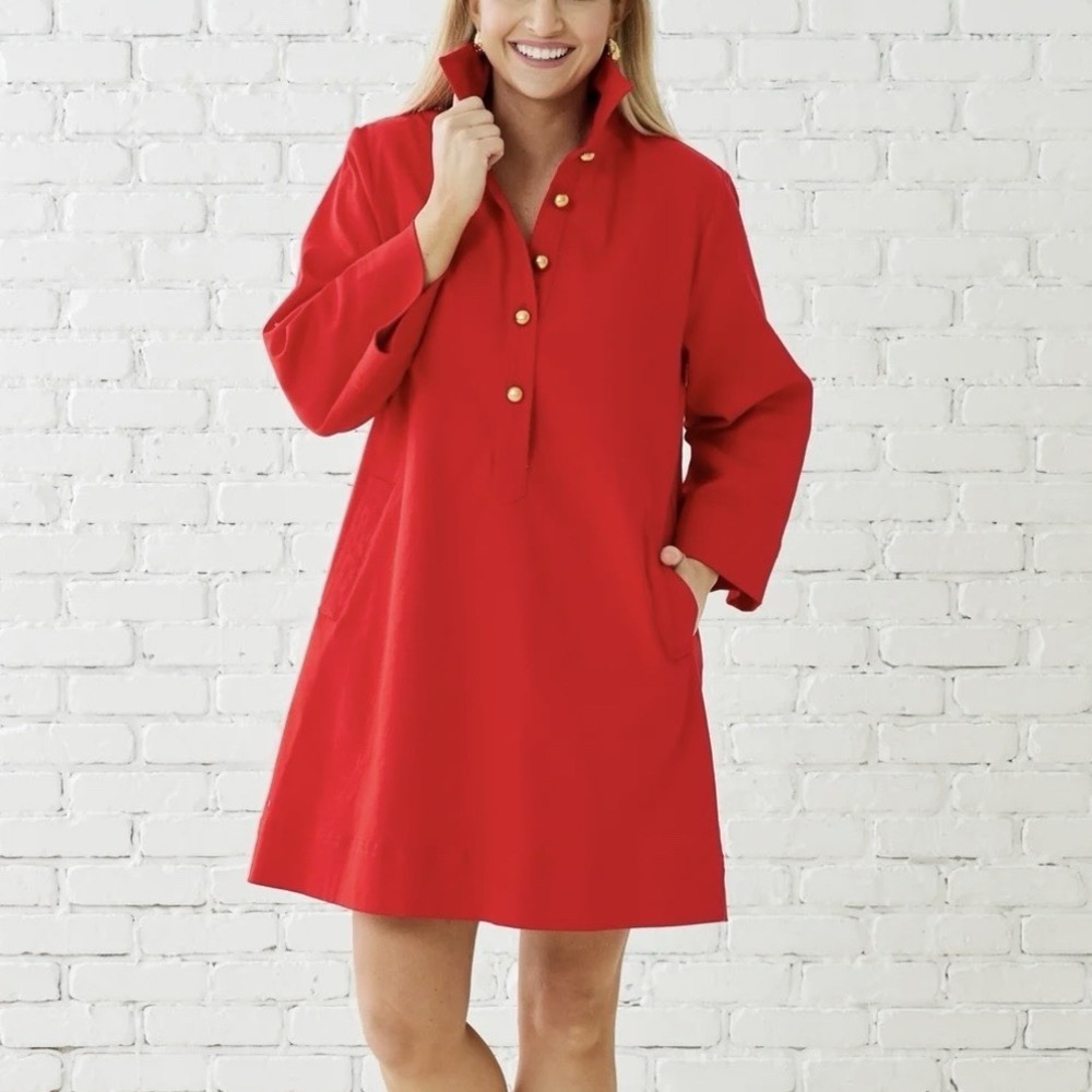 Caryn Lawn Chloe Mini Dress In Cranberry Red Sz 2 (6-12) NWT Tuckernuck